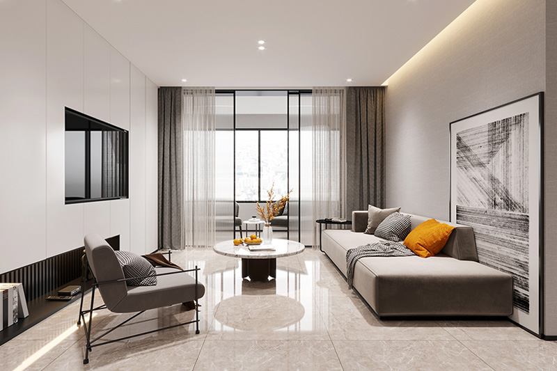 90㎡精裝三房改造項(xiàng)目，現(xiàn)代風(fēng)設(shè)計(jì)帶來獨(dú)特的視覺效果